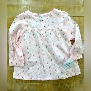 Carters long sleeve crewneck blouse top shirt baby girl